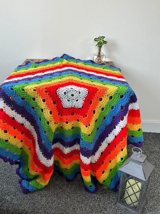 Rainbow star blanket